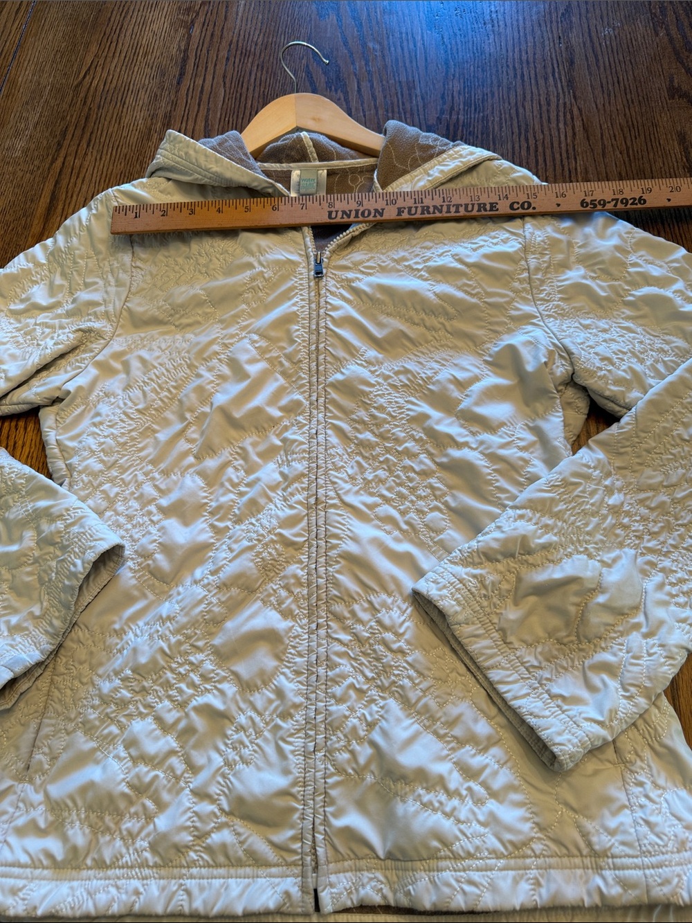 Patagonia Water Girl Quilted Hooded Jacket Fleece Lined Floral Stitch M